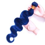 Dive into Elegance with Ombre Blue Human Hair Bundle – Experience the Allure of Pure Blue Colored Body Wave Extensions