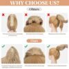 Instant Volume Makeover: Short Ponytail Extension Claw Clip - 13 Inch Fluffy Synthetic Curly Wavy Hairpiece for Effortless Style