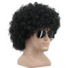 Short Black Fluffy Disco Afro Wig - Ideal for Anime Cosplay and Fun Events