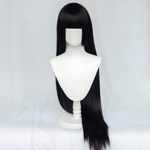 Ani·Lnc Long Straight Black Anime Cosplay Wig - Perfect for Jabami Yumeko Fans