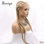 Ultimate Afro Braided Look with Extra Long Mixed Blonde Braided Lace Front Wig