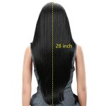 Glamour Unleashed: Joedir 28" Long Straight Lace Front Wig - Easy-360 Free Parting with Baby Hair for Effortless Elegance