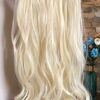 Long Thick One Piece Wavy Clip-In Hair Extensions 20" - Blonde Curly Hairpiece for Women