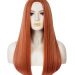 Long Straight Auburn Wig 22 Inches - Copper Red Synthetic Hair Ginger Wig for Women, Ideal for Daily Life or Party with Wig Cap
