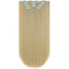 Blond Clip Hair Extensions 22" Straight Hair Pieces Synthetic 18"wavy Cheap Natural Fluffy&Not Tangled