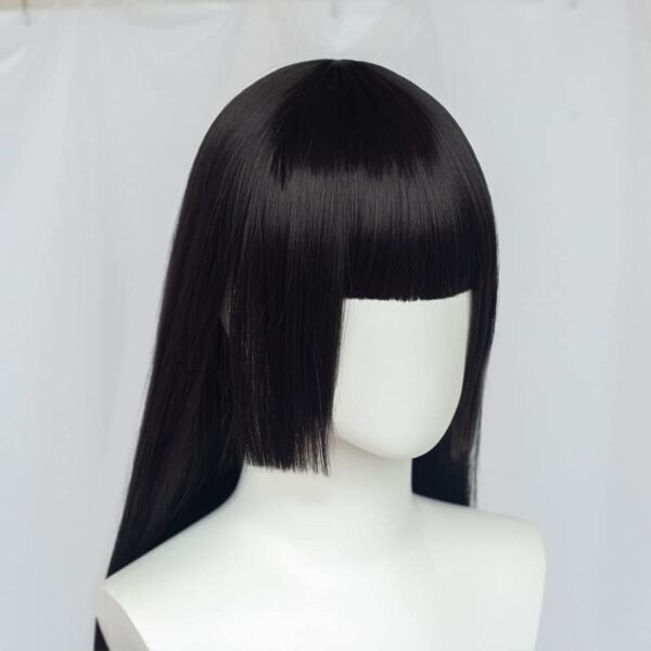 Ani·Lnc Long Straight Black Anime Cosplay Wig - Perfect for Jabami Yumeko Fans