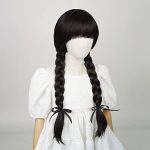 Black Braided Costume Wig for Girls – Perfect Halloween Party Wig with Adjustable Sizes!