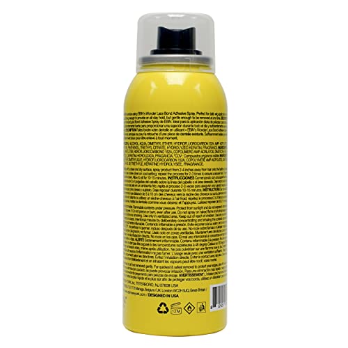 EBIN NEW YORK Wonder Lace Bond Adhesive Spray - Extra Mega Hold, Fast Drying, and Cruelty-Free for Daily Wig Application
