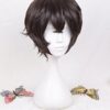 SUNXXCOS Curly High-Temperature Fiber Wig - Channel Dazai Osamu's Dark Brown Style