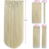 SYXLCYGG Clip Hair Extension - 22 Inches of Affordable Straight Synthetic Blond Hair for Fluffy and Chic Styles