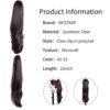 MFZZKAP Chestnut Brown 22" Straight Hair Extension Claw Clip Ponytail - Instant Glamour for All Occasions