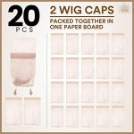 20PCS Stretchy Thin and Transparent Wig Caps: Breathable and Invisible Caps for Lace Front Wigs and Wig Installations