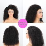 22 Inch Afro Curly Lace Front Wigs - 200% Density Brazilian Virgin Human Hair - Transparent Frontal Wigs for Women - Pre Plucked, Bleached Knots, and Glueless