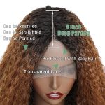 SOKU Afro Curly Lace Front Wig - Unleash Your Confidence with 20 Inch Ombre Brown Fluffy Bouncy Hair