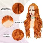 NAYOO Long Orange Wigs for Women - 26'' of Silky Elegance and Realistic Hairline