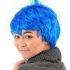 Unleash Your Joy: Vibrant Inside Out Blue Costume Wig for Halloween and Cosplay Fun