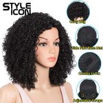 Style Icon 13.5” Short Curly Wig - Bouncy Fluffy Kinky Synthetic Afro Wig