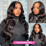 Effortless Glamour Unleashed: 26 Inch Wear and Go 5x5 HD Lace Closure Body Wave Wig - No Glue Elegance for Beginners
