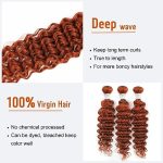 Ginger Bundles: Experience the Bold Beauty of Burnt Orange 350 Deep Wave Human Hair!