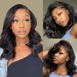 Douyin Bob Wig - 14 Inch HD Lace Front Human Hair Wig, Pre-Plucked, and Glueless for Ultimate Comfort and Style