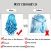 Transform Your Look with Long Light Blue with Gray Cosplay Wig for Girls and Kids – Complete with Face Stickers for an Extra Flair