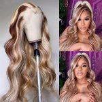 Radiant Glow Collection: AliPearl 4/613 Blonde Lace Front Wigs – Captivate with Ombre Highlight Elegance and Brazilian Virgin Hair Brilliance