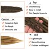BRUNNACE 24 Inch Handmade Synthetic Dreadlock Extensions - Stylish and Lightweight Single-Ended Ombre Honey Blonde Dreads for Effortless Fashion