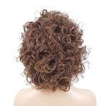 Short Curly wig for women, Full Head Hair Costume Wig Natural Looking, Reddish Brown Wigs, 8 Inch