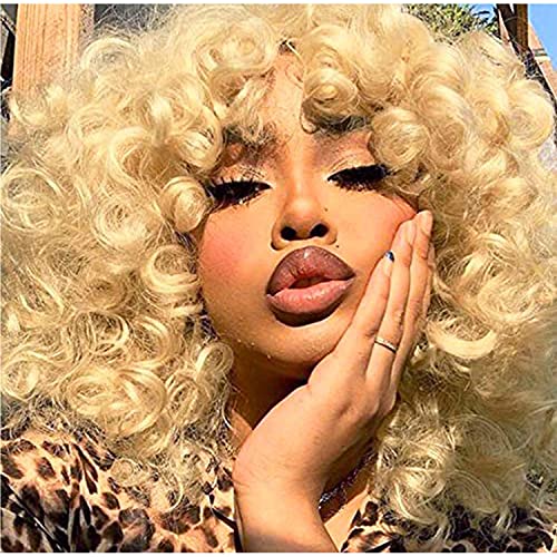 Transform Your Look with Soft Fluffy Curly Wig with Bangs