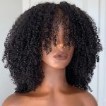 18-Inch Afro Kinky Curly Human Hair Wig