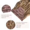 Natural Soft Synthetic Hairpieces for Women - a set of 4PCS Clip in Hair Extensions