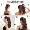 20'' Long Wavy Claw Clip Ponytail Extension - Synthetic Hair for Daily, Party, and Halloween