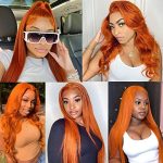 Ginger Lace Front Human Hair Wig - 13X4 HD Straight Transparent Lace Frontal Wig, 180% Density, Glueless Pre-Plucked with Baby Hair, Perfect for a Striking Look