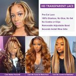 ISEE 20-Inch Wear and Go Glueless Body Wave Wig - HD Lace Front, Time-Saving Elegance in 4/27 Honey Blonde Ombre Highlight