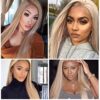FUHSI's 13x6 Lace Front Wig – Real Kanekalon Synthetic Hair in 103# Blonde, Tangle-Free, and Comfortable for Unmatched Confidence