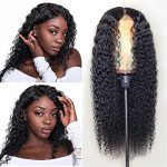 KXFNUO 26-Inch Long Curly Deep Wave Wig for Black Women - Natural Black Hair Replacement for Elegant Occasions