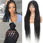 Alebery 36" Full Lace Knotless Box Braided Wigs - Quick Install and Realistic Look