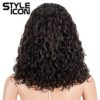 Style Icon Dark Brown Wig - Shoulder Length Ombre Lace Wig with Curly Waves, Middle Part Lace Front Synthetic Wig (13 Inches, 4) - Natural Beauty for Every Occasion 🌈💁‍♀️