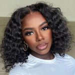 12-inch Curly Lace Front Wig, 150% Density, Brazilian