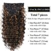 Glamorous 24-Inch Deep Wave Clip-In Hair Extensions - Synthetic Double Weft Hairpiece for Thick Ombre Hair Clips (P1B/27)
