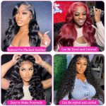 28-Inch Body Wave Lace Front Wigs - 180% Density, Pre Plucked, and Glueless Elegance for Black Women
