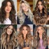Hair Game with 4Pcs Clip-In Hair Extensions - Effortless Volume and Length in Chocolate Brown Mixed Honey Blonde