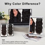 Clip in Long Wavy Synthetic Hair Extension 20 Inch Dark Brown 4PCS Thick Hairpieces Fiber Double Weft Hair for Women