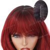 24-Inch Ombre Wine Red Wig - Perfect for Daily Wear and Cosplay Adventures
