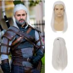 Elegance with Long Straight White Wigs for Men - Your Perfect Costume Companion