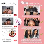 Bob Wig Human Hair Pre Plucked Cut Lace for Beginners 180% Density Upgraded No Glue Water Wave 4x4 HD Lace Closure Wigs for Black Women with Baby Hair Natural Color (14 inch)