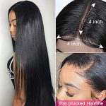 4x4 HD Lace Closure Wigs: 180% Density Straight Brazilian Virgin Hair for Effortless Elegance