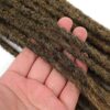 BRUNNACE 24 Inch Handmade Synthetic Dreadlock Extensions - Stylish and Lightweight Single-Ended Ombre Honey Blonde Dreads for Effortless Fashion