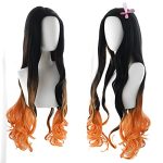 Demon Slayer Spirit with GARELF's Long Wavy Nezuko Cosplay Wig: A Perfect Blend of Style and Comfort for Halloween and Anime Enthusiasts