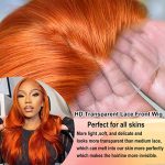 Vibrant Ginger Magic! 18-Inch Colored Body Wave Lace Front Wigs for Black Women - Pre Plucked, Glueless, and Stylish Human Hair Wig 🌈